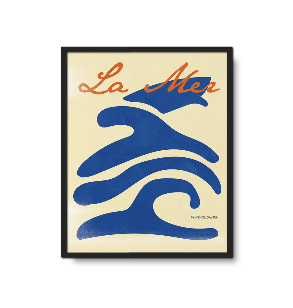 
            
                Load image into Gallery viewer, La Mer Art Print Blue, Orange
            
        