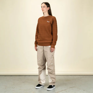 WAVE CABLE KNIT SWEATER RAW SIENNA