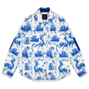 DOUMU JACKET WHITE-BLUE