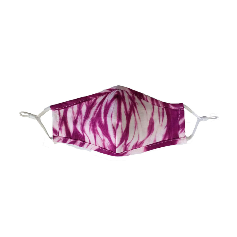 Zebra Tie Dye Mask Fuschia