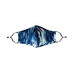 Zebra Tie Dye Mask Blue