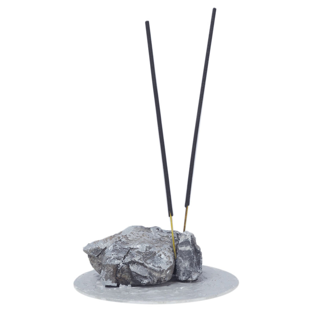 Silver Mountain Rock Small #1- Insence Holder