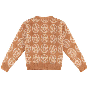 Knit Cardigan Oatmeal Pentagram