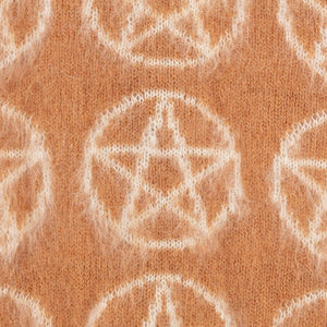 Knit Cardigan Oatmeal Pentagram