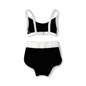Palmer Ribbed Bikini Set BLACK/WHITE