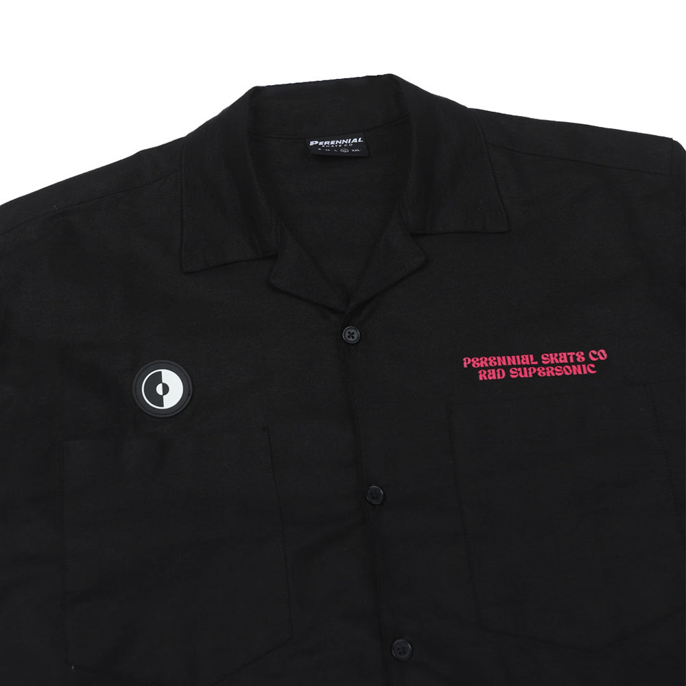 ROLLER CAT BOWLING SHIRT BLACK