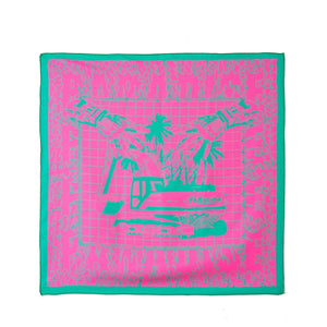 EXPLOITED SCARF BANDANA GREEN & PINK