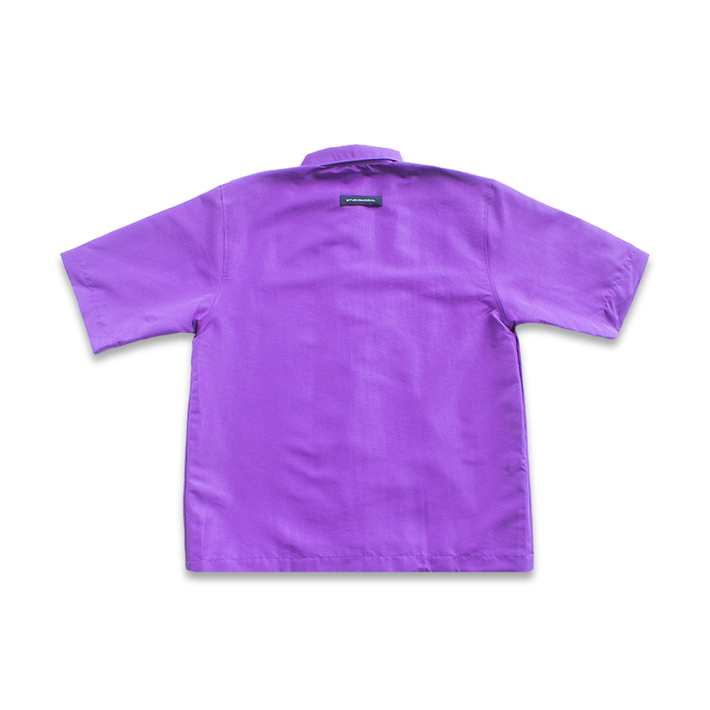 Boxy Zipper Shirt Purple