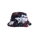 Red Rose Sketch Bucket Hat Red And Black
