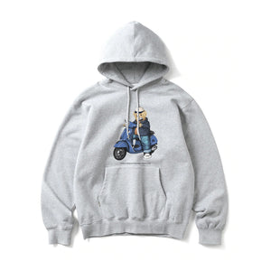 STONED BEAR SCOOTIE HOODIE MISTY