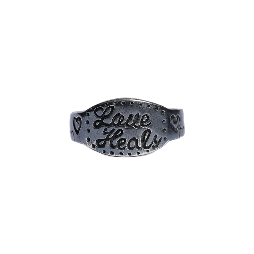 Love Heals Ring Vintage Oxid Ss