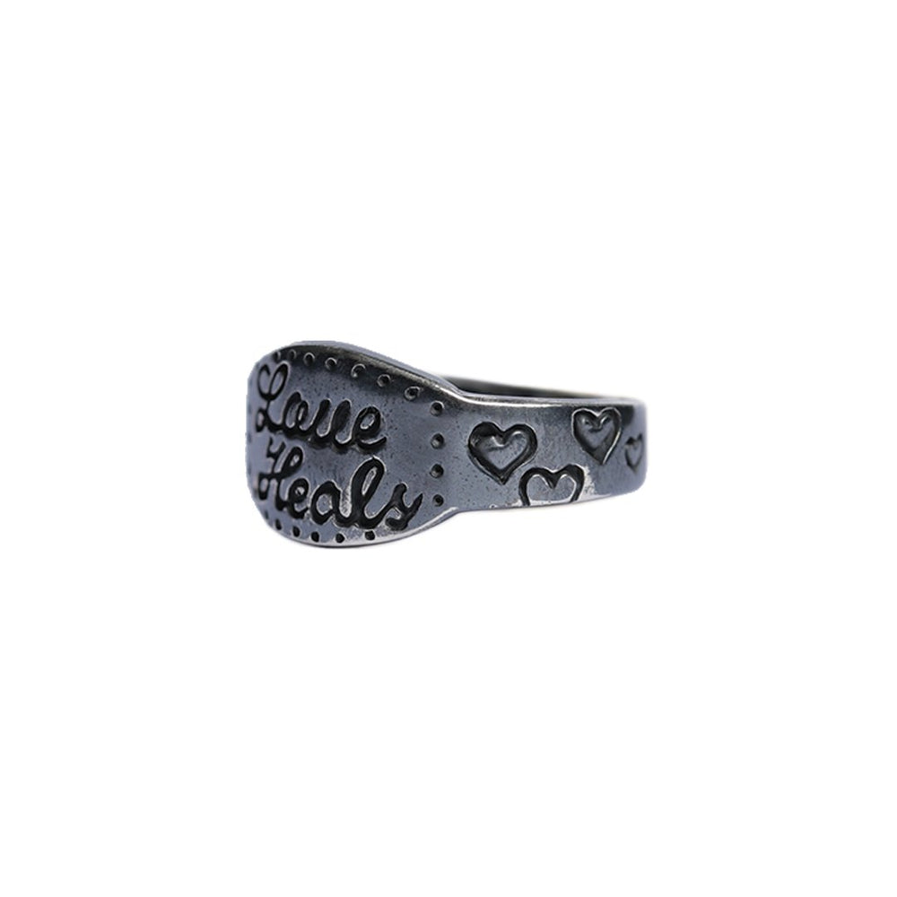 Love Heals Ring Vintage Oxid Ss