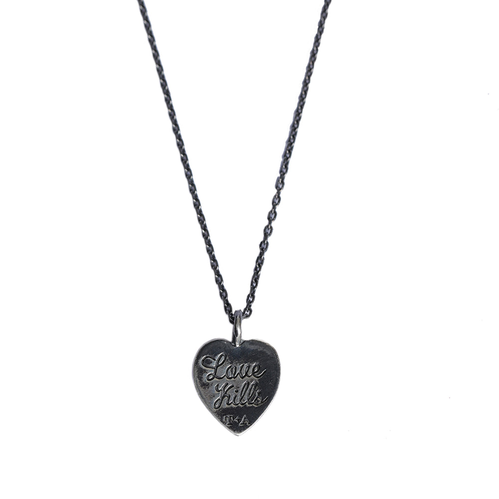 Love Kills Necklace Vintage Oxid Ss