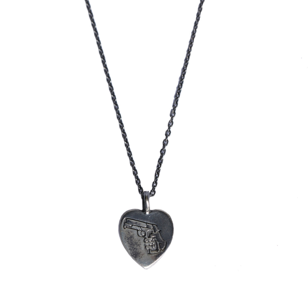 Love Kills Necklace Vintage Oxid Ss