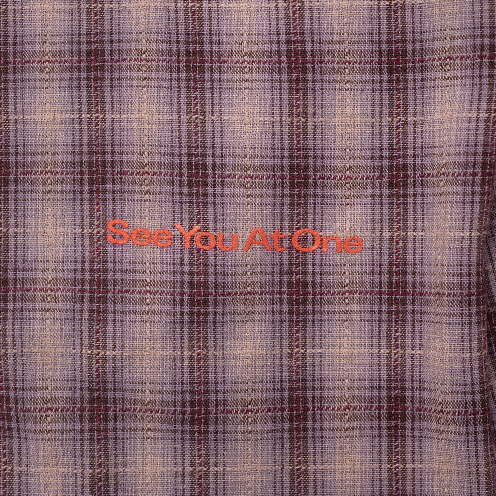 LS Flannel Button Up Shirt Maroon