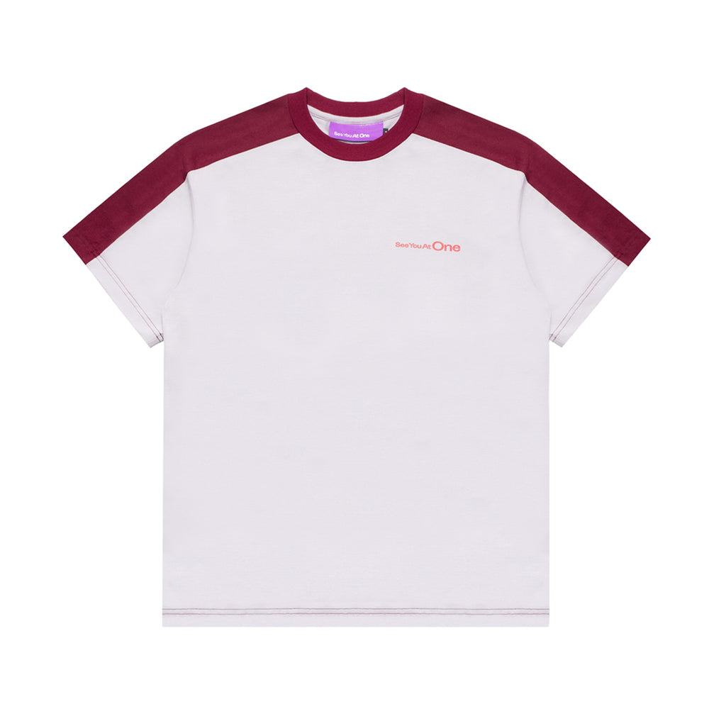 Block Panel Nip Tee Maroon Panel