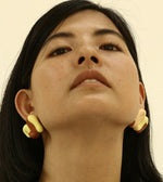 Imomushi Earrings Beige, Light Yellow, Caramel