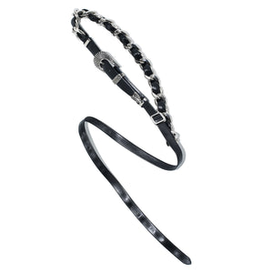 METAL CHAIN BELT BLACK