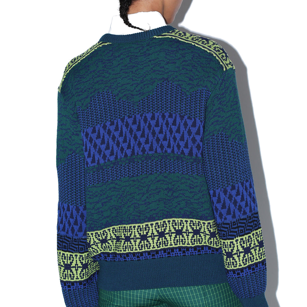 JACQUARD KNIT PULLOVER NAVY