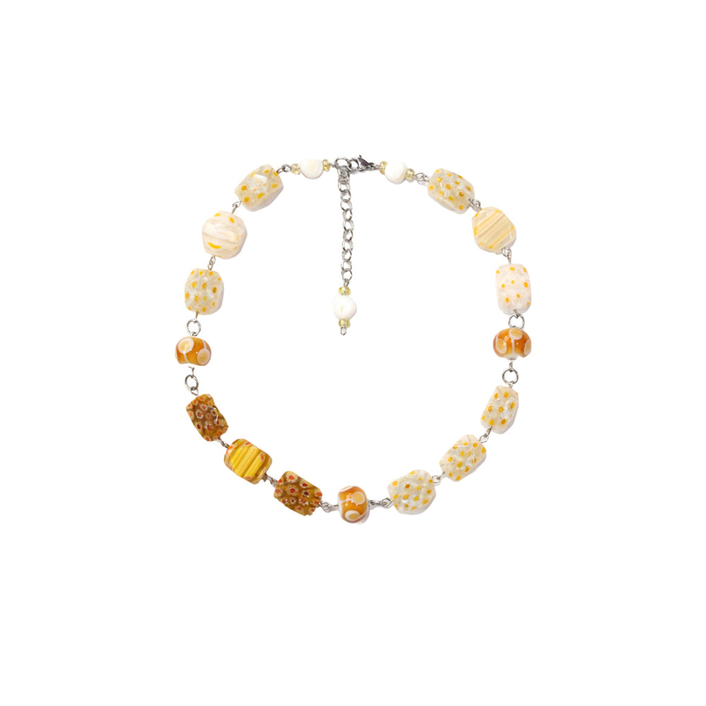 Necklace 056 White / Yellow