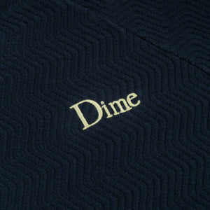 WAVE CABLE KNIT SWEATER NAVY