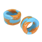 Taffy Ring #398.4 Periwinkle Blue & Orange
