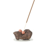 Terracotta Moon Rock Small #1- Insence Holder