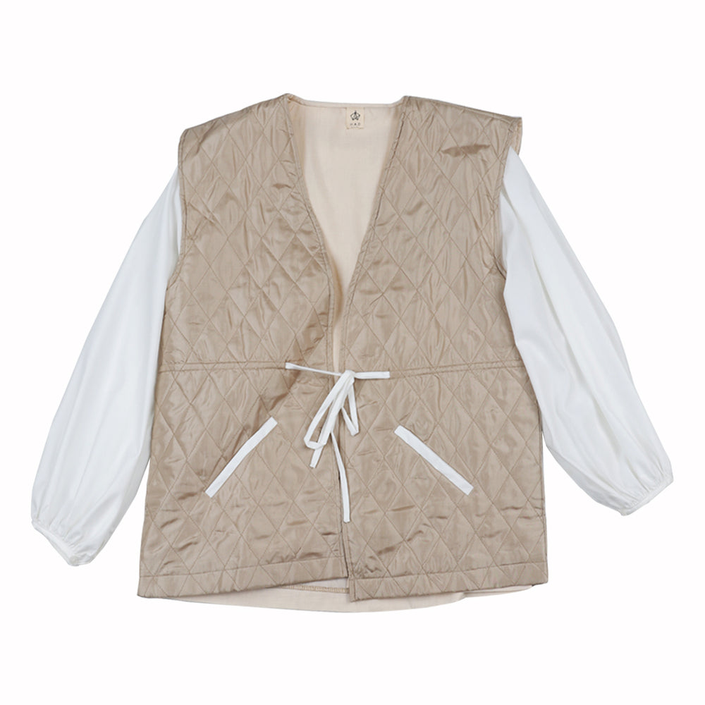 KYOTO QUILTED OUTER WHITE/GOLD