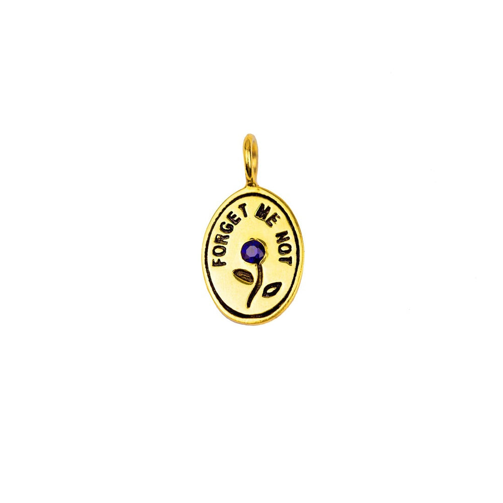 Forget Me Not Charm Gold